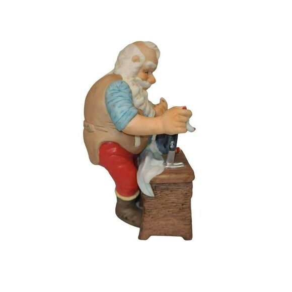 Vintage 1988 Hallmark Limited Edition "The Toymaker" Porcelain Santa Figurine - Picture 2 of 5